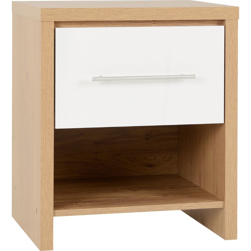 (SECONIQUE) Gloss, 2 Door - Wardrobe, 3 Draw - Chest Drawer, 1 Draw - Bedside Table, Set by Seville - yofurn