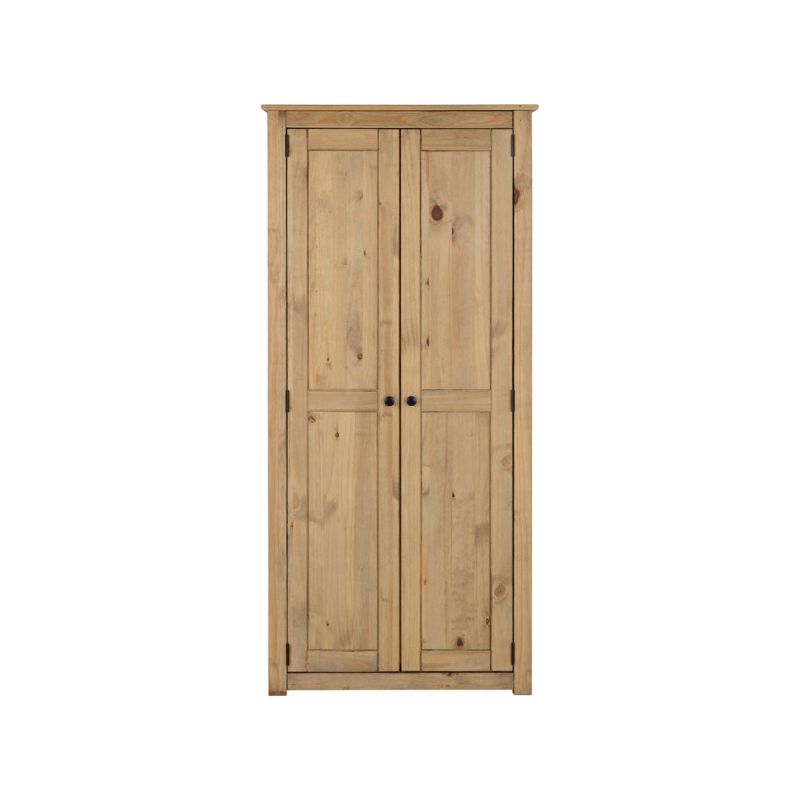 SECONIQUE, Panama, 2 Door, Natural Wax, Wardrobe - yofurn