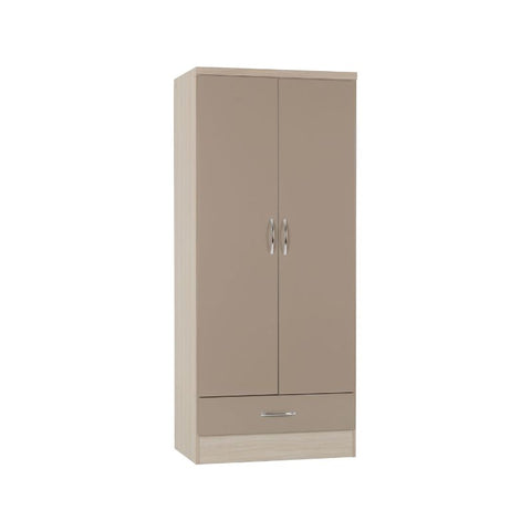 SECONIQUE, Nevada, 2 Door, 1 Draw, Gloss, Wardrobe - yofurn