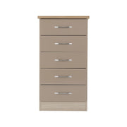 SECONIQUE, Nevada, 5 Draw, Narrow, Chest Drawer - yofurn