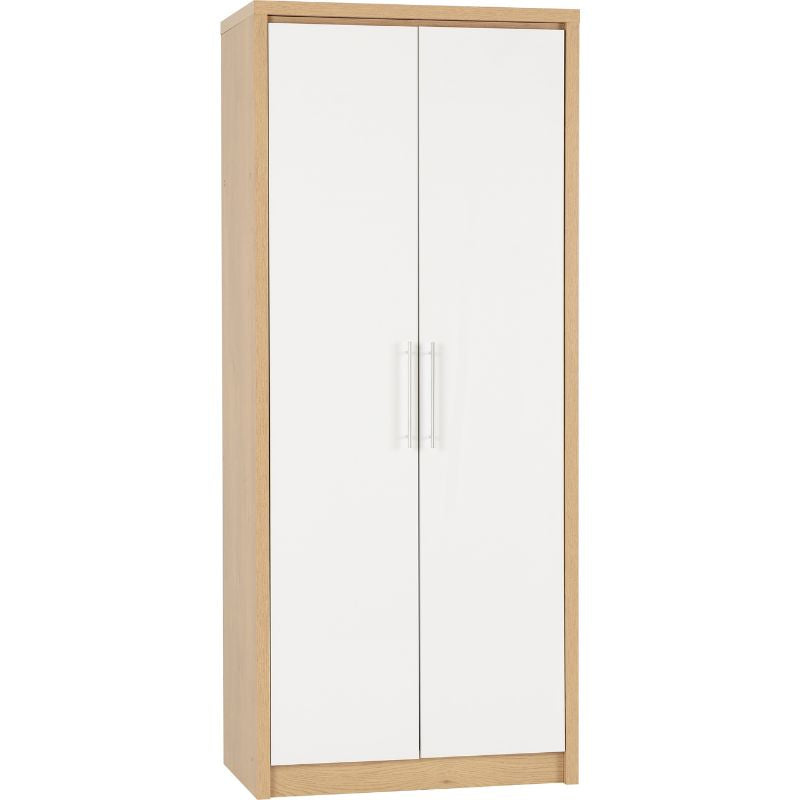 (SECONIQUE) Gloss, 2 Door - Wardrobe, 3 Draw - Chest Drawer, 1 Draw - Bedside Table, Set by Seville - yofurn