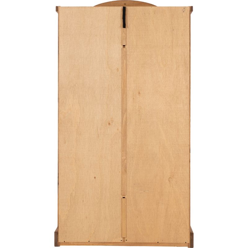 (SECONIQUE) 2 Door, 1 Draw, Brown, Waxed Pine, Wardrobe - yofurn