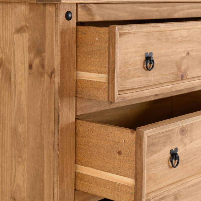 (SECONIQUE) 4 Draw, Brown, Chest Drawer - yofurn