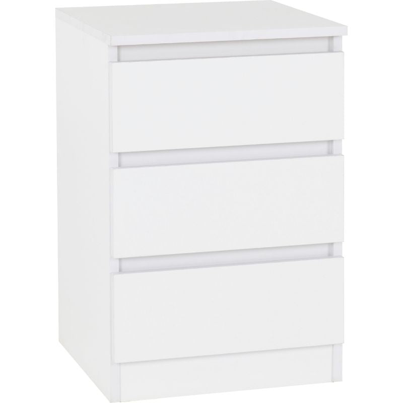 SECONIQUE, Malvern, 3 Draw, Bedside Table - yofurn