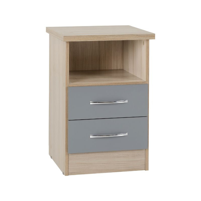 (SECONIQUE) 2 Draw, Bedside Table by Nevada - yofurn