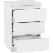 SECONIQUE, Malvern, 3 Draw, Bedside Table - yofurn