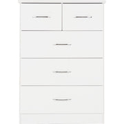 SECONIQUE, Nevada, 5 Draw, Gloss, Chest Drawer - yofurn