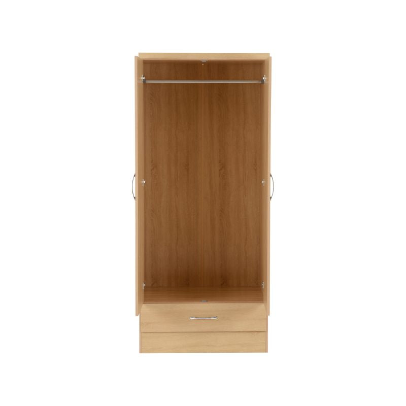 SECONIQUE, Nevada, 2 Door, 1 Draw, Gloss, Wardrobe - yofurn