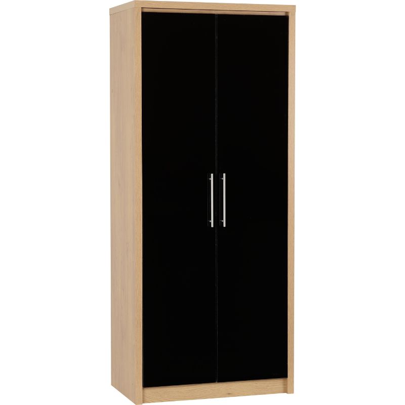 (SECONIQUE) Gloss, 2 Door - Wardrobe, 3 Draw - Chest Drawer, 1 Draw - Bedside Table, Set by Seville - yofurn