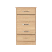 SECONIQUE, Nevada, 5 Draw, Narrow, Chest Drawer - yofurn