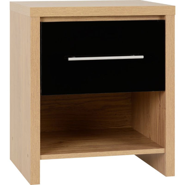 (SECONIQUE) Gloss, 2 Door - Wardrobe, 3 Draw - Chest Drawer, 1 Draw - Bedside Table, Set by Seville - yofurn