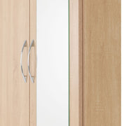 (SECONIQUE) 2 Door, 1 Draw, Mirror Door, Wardrobe by Nevada - yofurn