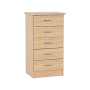 SECONIQUE, Nevada, 5 Draw, Narrow, Chest Drawer - yofurn