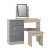 (SECONIQUE) Gloss, 4 Draw, Mirror Stand, Stool, Dressing Table by Nevada - yofurn