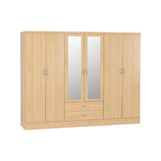 (SECONIQUE) 6 Door, 2 Draw, 2 Door, Mirror Door, Wardrobe by Nevada - yofurn