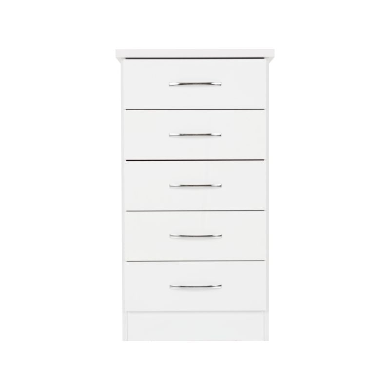 SECONIQUE, Nevada, 5 Draw, Narrow, Chest Drawer - yofurn