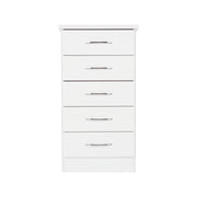 SECONIQUE, Nevada, 5 Draw, Narrow, Chest Drawer - yofurn