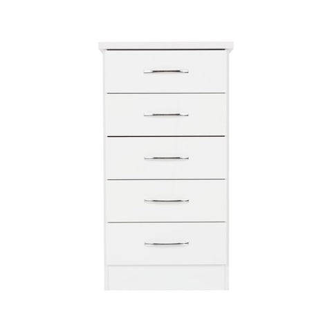 SECONIQUE, Nevada, 5 Draw, Narrow, Chest Drawer - yofurn