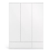 (FURNITURE TO GO) 2 Draw, 3 Door, Gloss, White, Wardrobe by Naia - yofurn