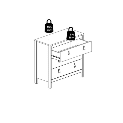 (FURNITURE TO GO) 3 Draw, Chest Drawer by Barcelona - yofurn