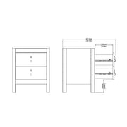 (FURNITURE TO GO) 2 Draw, Bedside Table by Madrid - yofurn