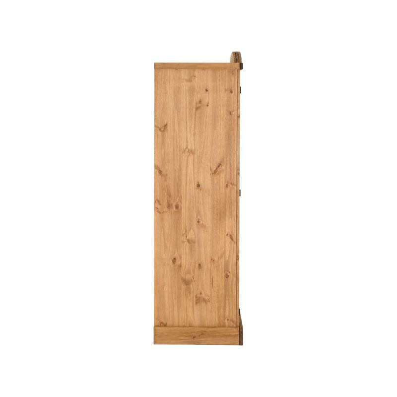 (SECONIQUE) 3 Door, Brown, Waxed Pine, Wardrobe - yofurn