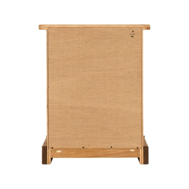 (SECONIQUE) 3 Draw, Brown, Waxed Pine, Bedside Table - yofurn