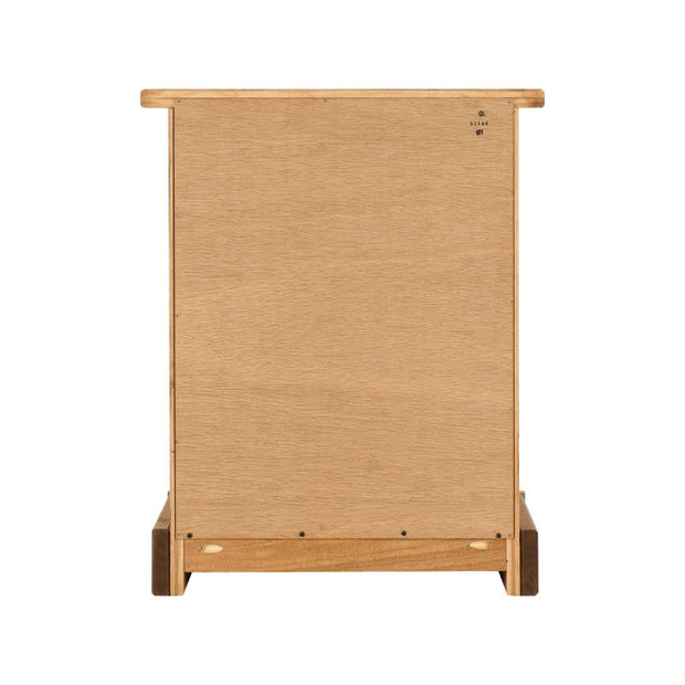 (SECONIQUE) 3 Draw, Brown, Waxed Pine, Bedside Table - yofurn