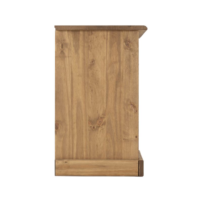 (SECONIQUE) 4 Draw, Brown, Waxed Pine, Dressing Table - yofurn