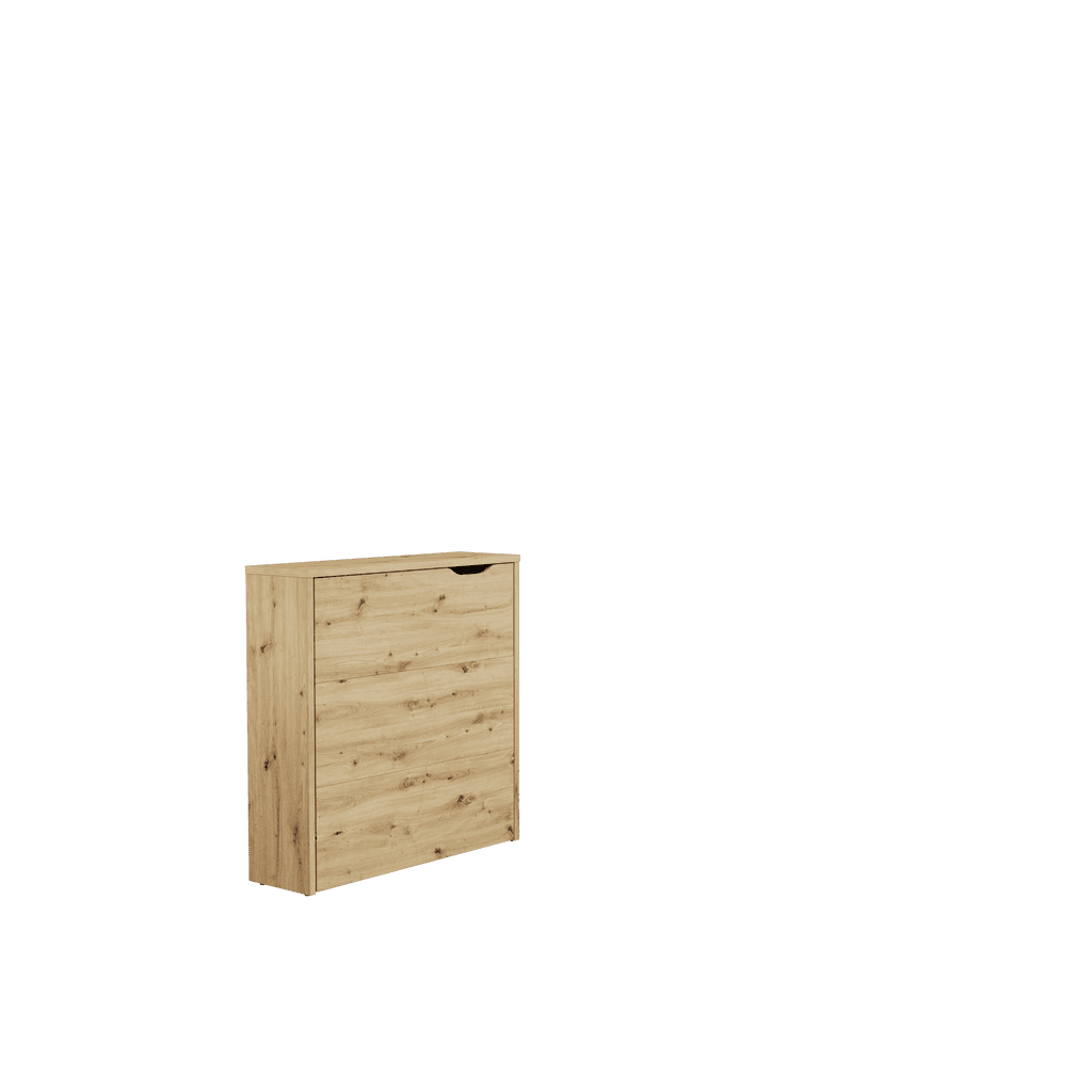 Work Concept Slim Convertible Hidden Desk 90cm [Oak Artisan] - White Background