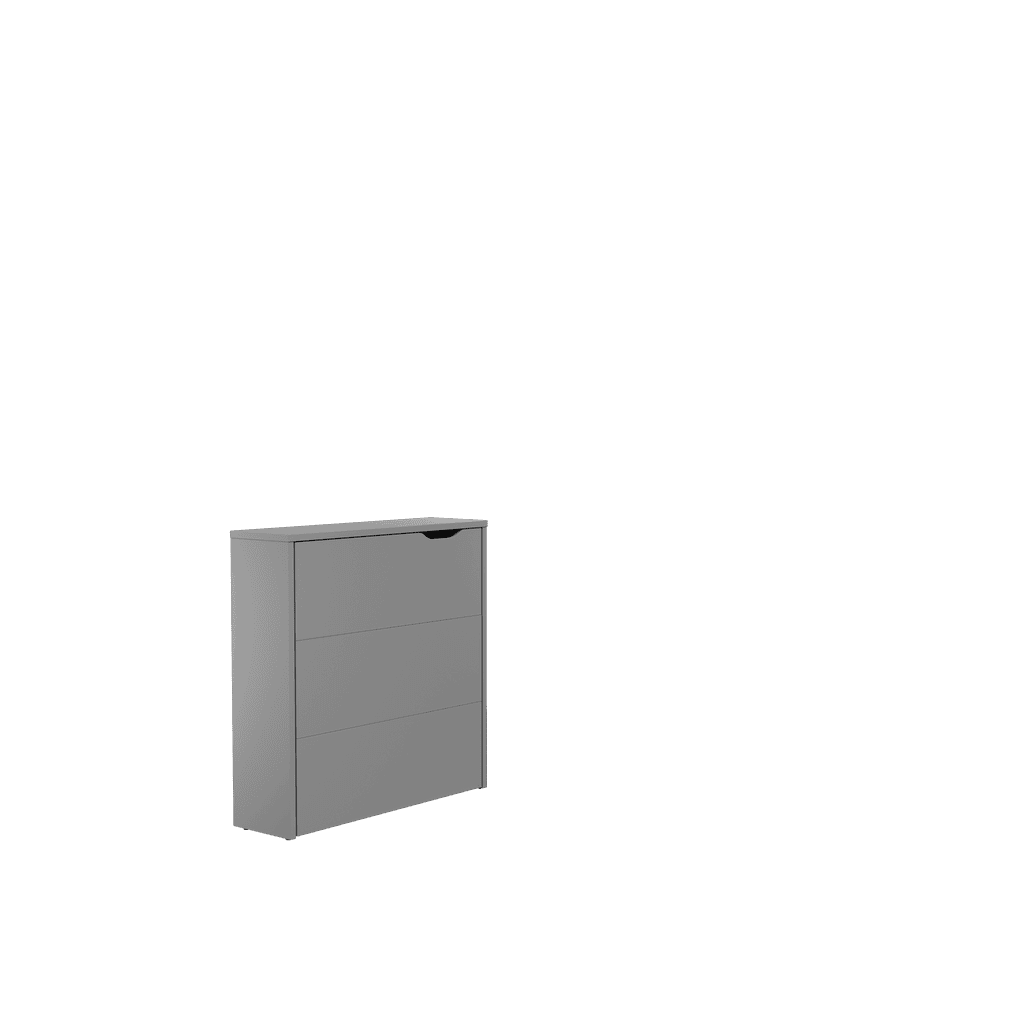 Work Concept Slim Convertible Hidden Desk 90cm [Grey] - White Background