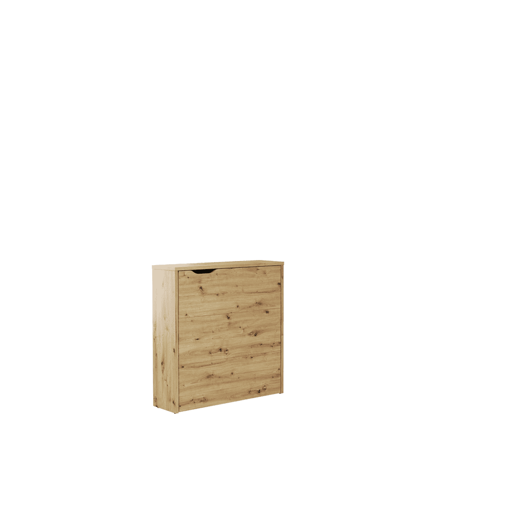 Work Concept Slim Convertible Hidden Desk 90cm [Oak Artisan] - White Background 2