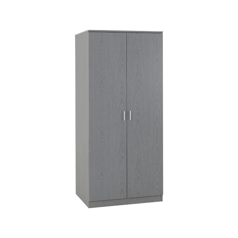 SECONIQUE, Felix, 2 Door, Grey, Wardrobe - yofurn