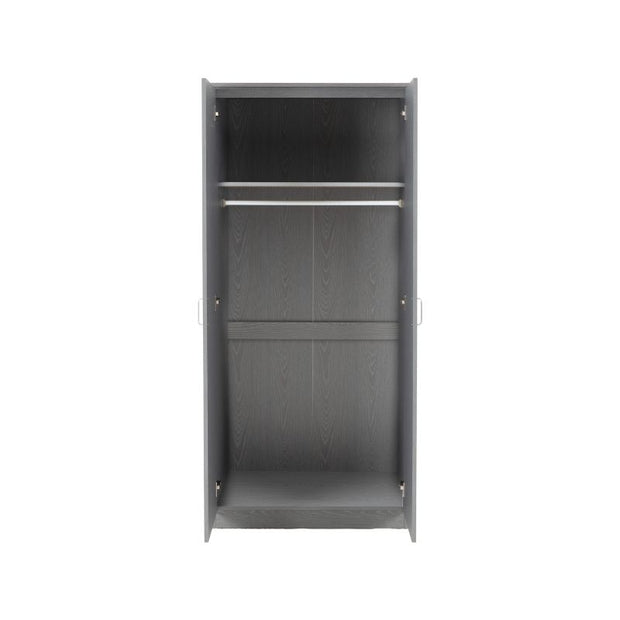 SECONIQUE, Felix, 2 Door, Grey, Wardrobe - yofurn