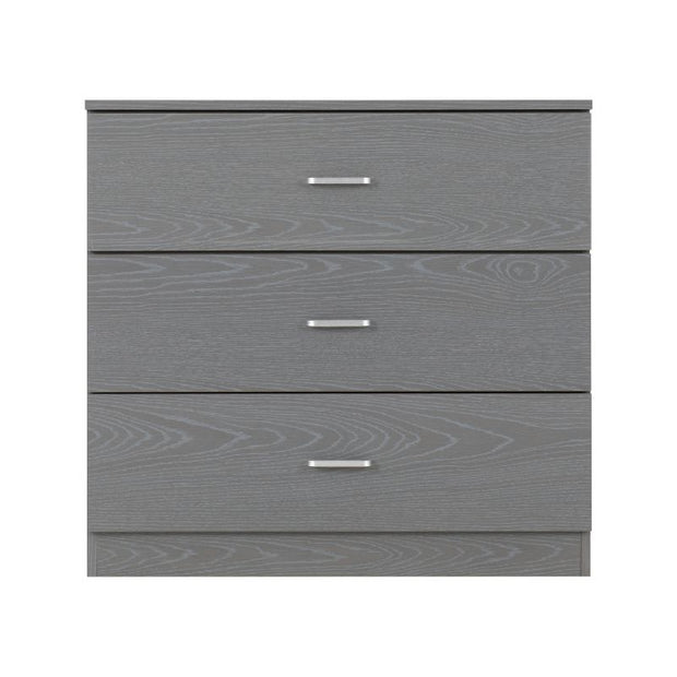 SECONIQUE, Felix, 3 Draw, Grey, Chest Drawer - yofurn