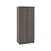 SECONIQUE, Lisbon, 2 Door, Black, Wood Grain, Wardrobe - yofurn