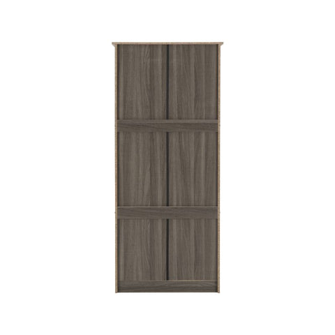 SECONIQUE, Lisbon, 2 Door, Black, Wood Grain, Wardrobe - yofurn