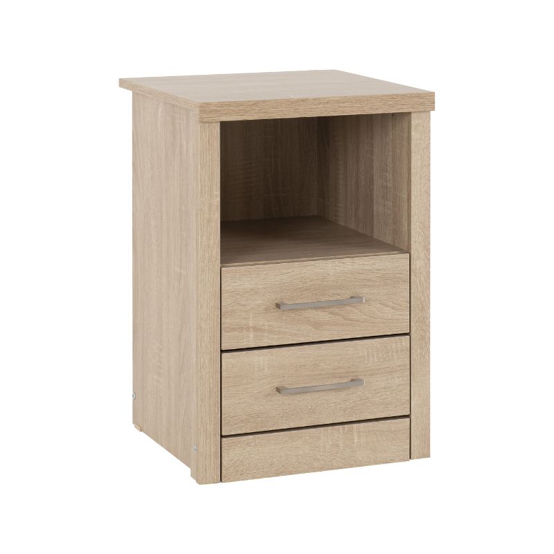 SECONIQUE, Lisbon, 2 Draw, 1 Shelf, Bedside Table - yofurn