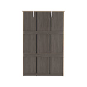 SECONIQUE, Lisbon, 3 Door, Black, Wood Grain, Wardrobe - yofurn