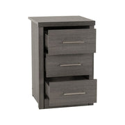 SECONIQUE, Lisbon, 3 Draw, Bedside Table - yofurn