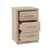 SECONIQUE, Lisbon, 3 Draw, Bedside Table - yofurn