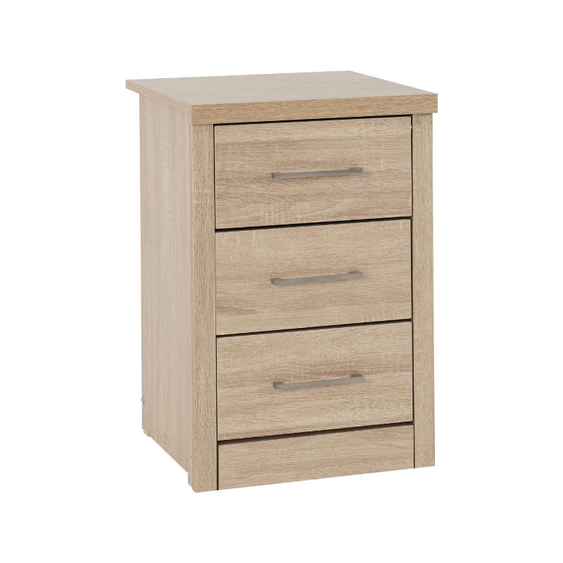 SECONIQUE, Lisbon, 3 Draw, Bedside Table - yofurn