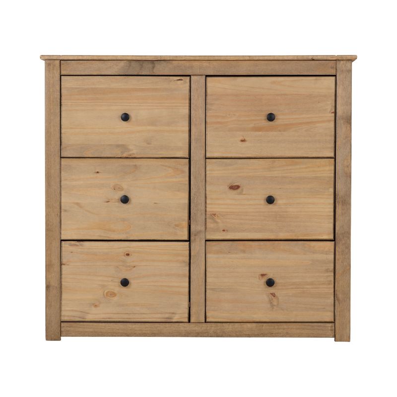 SECONIQUE, Panama, 6 Draw, Natural Wax, Chest Drawer - yofurn