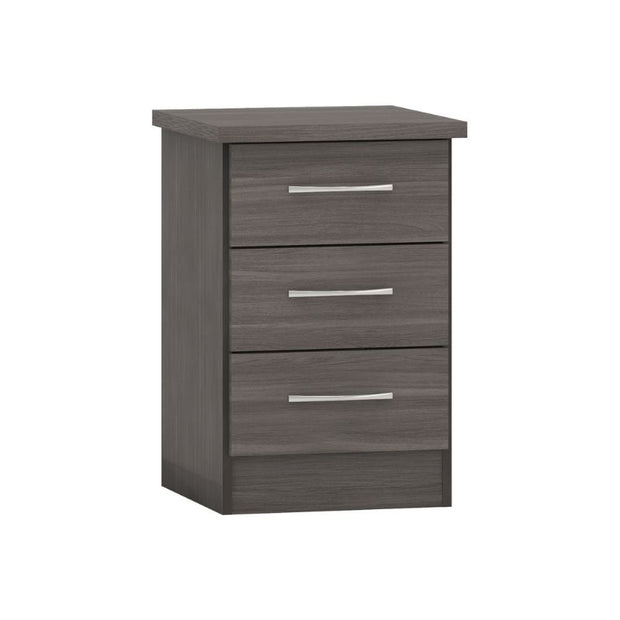 SECONIQUE, Nevada, 3 Draw, Bedside Table - yofurn