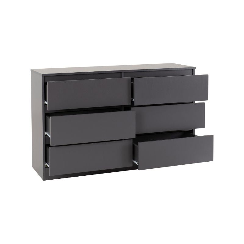 SECONIQUE, Malvern, 6 Draw, Chest Drawer - yofurn