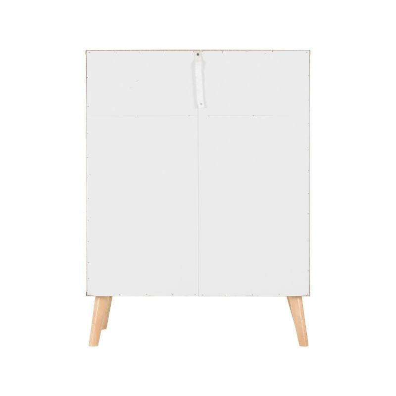 SECONIQUE, Nordic, 3+2 Draw, White, Distressed, Chest Drawer - yofurn