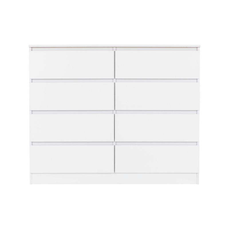 SECONIQUE, Malvern, 8 Draw, White, Chest Drawer - yofurn