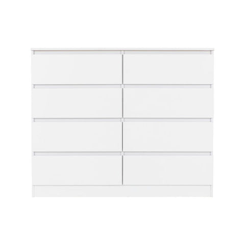 SECONIQUE, Malvern, 8 Draw, White, Chest Drawer - yofurn