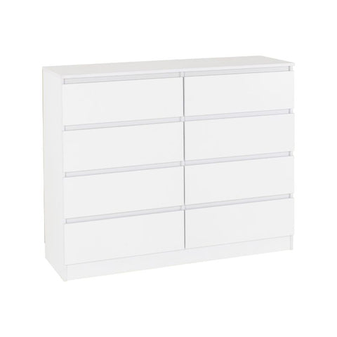 SECONIQUE, Malvern, 8 Draw, White, Chest Drawer - yofurn