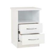 (SECONIQUE) 2 Draw, Bedside Table by Nevada - yofurn